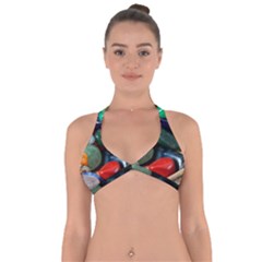 Stones Colors Pattern Pebbles Macro Rocks Halter Neck Bikini Top