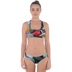 Stones Colors Pattern Pebbles Macro Rocks Cross Back Hipster Bikini Set