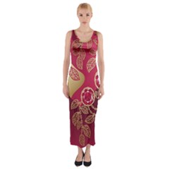 Love Heart Fitted Maxi Dress by BangZart