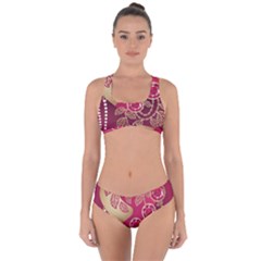 Love Heart Criss Cross Bikini Set by BangZart