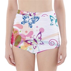 Butterfly Vector Art High-waisted Bikini Bottoms by BangZart