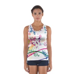 Butterfly Vector Art Sport Tank Top 