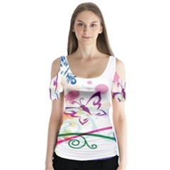 Butterfly Vector Art Butterfly Sleeve Cutout Tee 