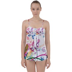 Butterfly Vector Art Babydoll Tankini Set