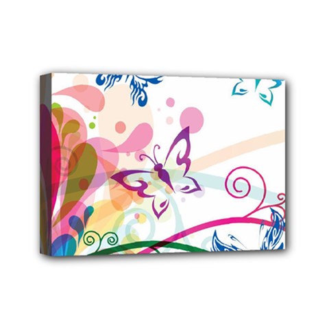 Butterfly Vector Art Mini Canvas 7  X 5  by BangZart