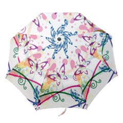 Butterfly Vector Art Folding Umbrellas by BangZart