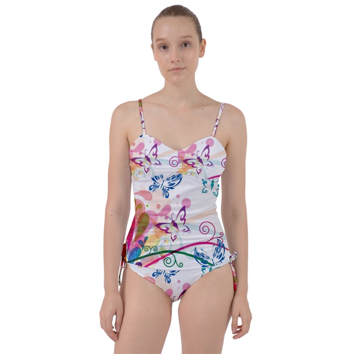 Butterfly Vector Art Sweetheart Tankini Set