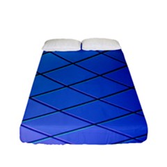 Blue Pattern Plain Cartoon Fitted Sheet (full/ Double Size)