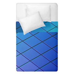 Blue Pattern Plain Cartoon Duvet Cover Double Side (single Size)