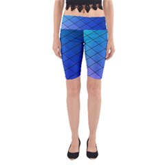 Blue Pattern Plain Cartoon Yoga Cropped Leggings