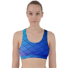 Blue Pattern Plain Cartoon Back Weave Sports Bra