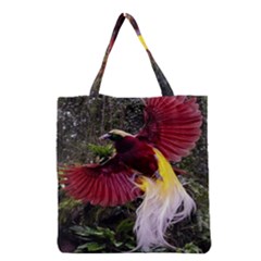 Cendrawasih Beautiful Bird Of Paradise Grocery Tote Bag by BangZart