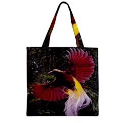 Cendrawasih Beautiful Bird Of Paradise Zipper Grocery Tote Bag