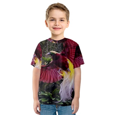 Cendrawasih Beautiful Bird Of Paradise Kids  Sport Mesh Tee by BangZart