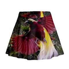 Cendrawasih Beautiful Bird Of Paradise Mini Flare Skirt