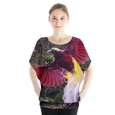 Cendrawasih Beautiful Bird Of Paradise Blouse by BangZart