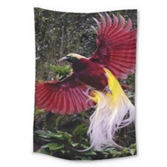 Cendrawasih Beautiful Bird Of Paradise Large Tapestry by BangZart