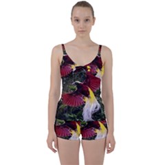 Cendrawasih Beautiful Bird Of Paradise Tie Front Two Piece Tankini by BangZart