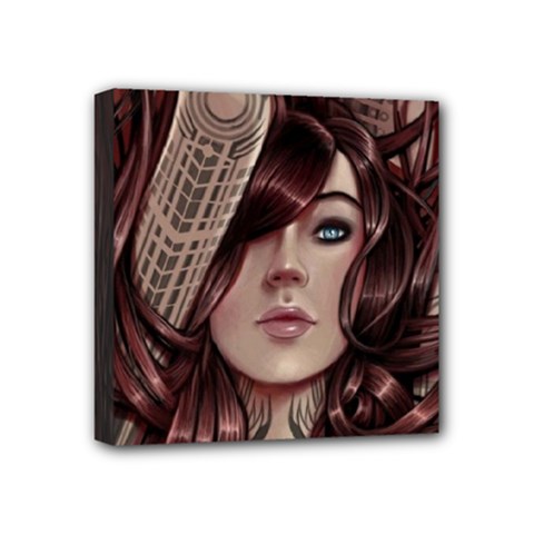 Beautiful Women Fantasy Art Mini Canvas 4  X 4  by BangZart