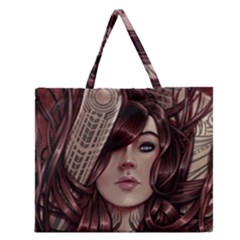 Beautiful Women Fantasy Art Zipper Large Tote Bag