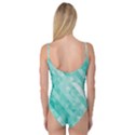 Bright blue turquoise polygonal background Camisole Leotard  View2