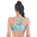 Bright blue turquoise polygonal background Plunge Bikini Top View2