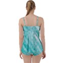 Bright blue turquoise polygonal background Babydoll Tankini Set View2