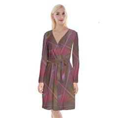 80sraveparty Long Sleeve Velvet Front Wrap Dress