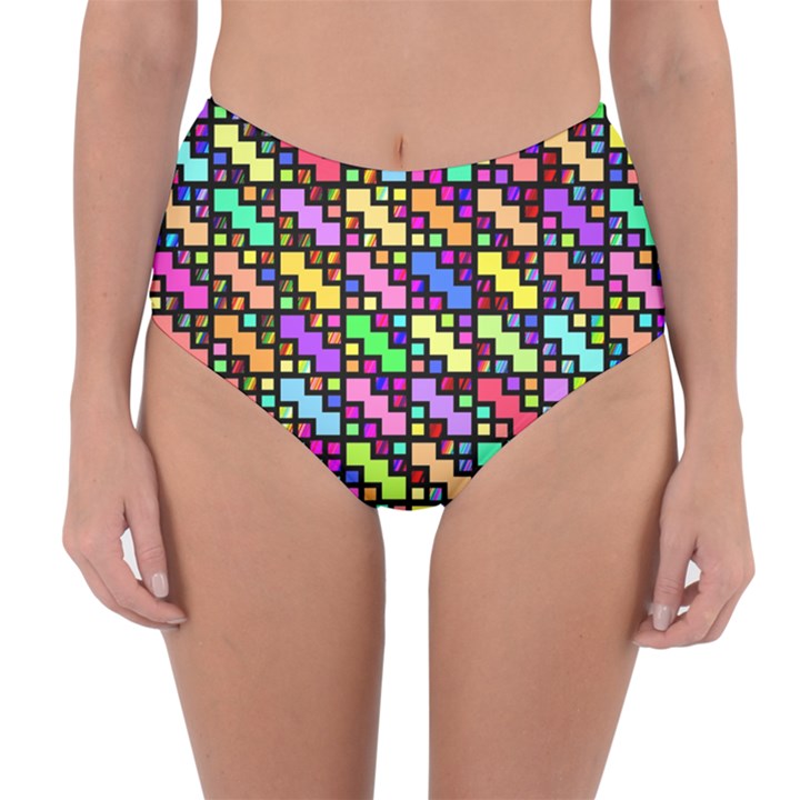 80sblox Reversible High-Waist Bikini Bottoms