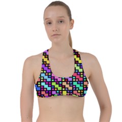 80sblox Criss Cross Racerback Sports Bra