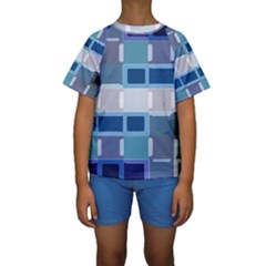 Blockedin Kids  Short Sleeve Swimwear