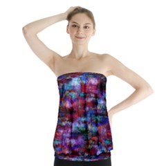 Fairy Earth Tree Texture Pattern Strapless Top by KirstenStar