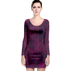 Pinkpunkplaid Long Sleeve Bodycon Dress