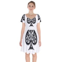 Acecard Short Sleeve Bardot Dress by prodesigner