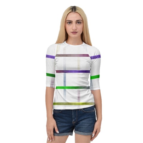 Blurred Lines Quarter Sleeve Tee by designsbyamerianna