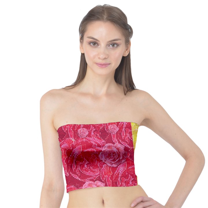 Rose And Roses And Another Rose Tube Top