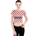 Fruit Strawberry Pattern  Crew Neck Crop Top View1