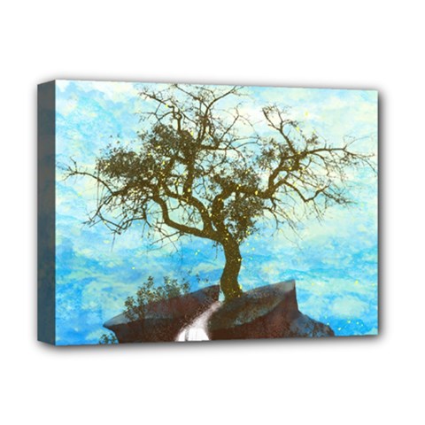 Single Tree Deluxe Canvas 16  X 12   by berwies