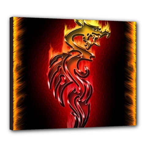 Dragon Fire Canvas 24  X 20  by BangZart