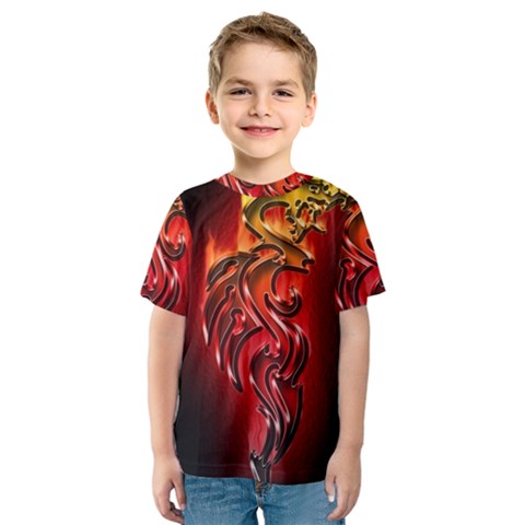 Dragon Fire Kids  Sport Mesh Tee by BangZart