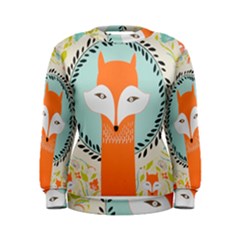 Foxy Fox Canvas Art Print Traditional Women s Sweatshirt by BangZart