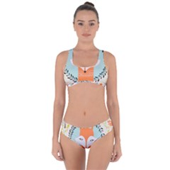 Foxy Fox Canvas Art Print Traditional Criss Cross Bikini Set