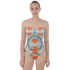 Foxy Fox Canvas Art Print Traditional Sweetheart Tankini Set