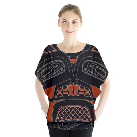 Traditional Northwest Coast Native Art Blouse by BangZart