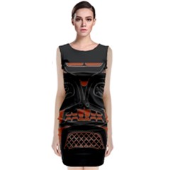 Traditional Northwest Coast Native Art Sleeveless Velvet Midi Dress by BangZart