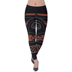 Traditional Northwest Coast Native Art Velvet Leggings by BangZart