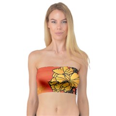 Vector Asian Flowers Bandeau Top by BangZart