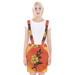 Vector Asian Flowers Braces Suspender Skirt by BangZart