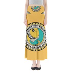 Madhubani Fish Indian Ethnic Pattern Full Length Maxi Skirt