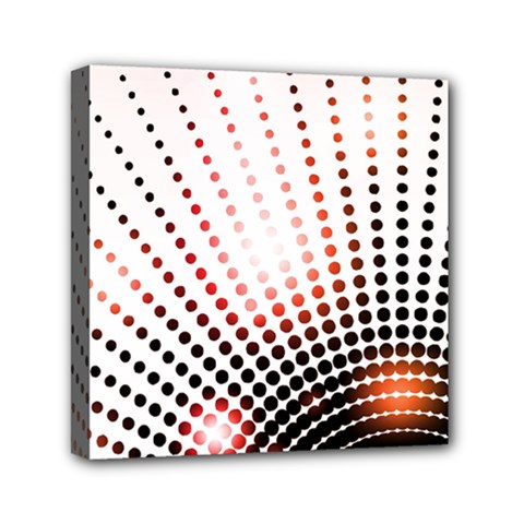 Radial Dotted Lights Mini Canvas 6  X 6  by BangZart